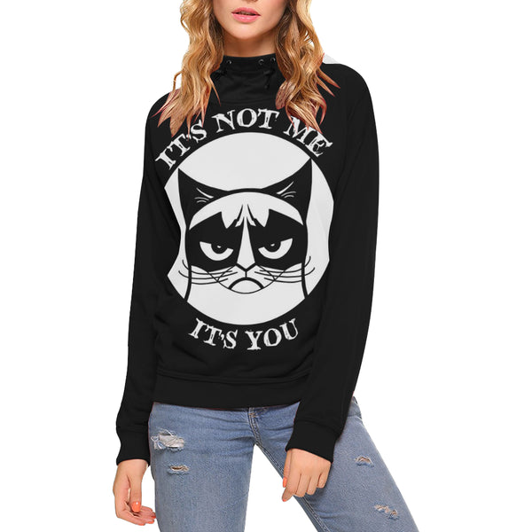 High Neck Pullover Hoodie for Women