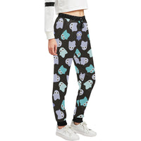 Casual Baggy Slacks Pants for Women Running Gym Happy Ghosts - Perinterest