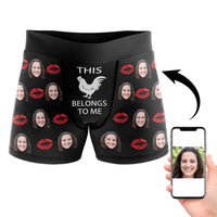 Custom Face This Belongs to Me Men's All-Over Print Boxer Briefs