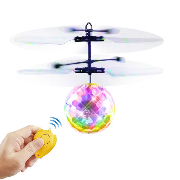 Flying Ball Toys RC Toy for Kids Gifts Rechargeable Light Up Ball Drone Infrared Induction Helicopter with Remote Controller