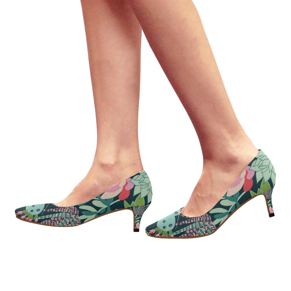Pointed Toe Low Heel Pumps for Women