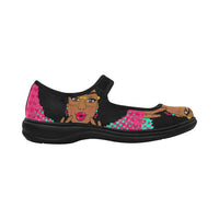African American Woman Mila Satin Women Mary Jane Shoes