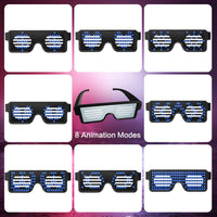 LED Sunglasses Rechargeable Cool Party Light up Glasses For Nightclubs Halloween Birthday Parties New Year's party Supplies