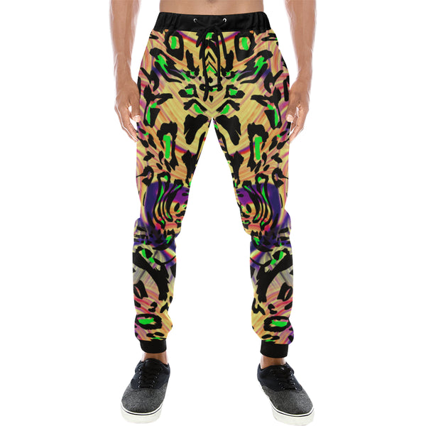 Leopard Print Mens Gym Baggy Slacks Pants - Perinterest