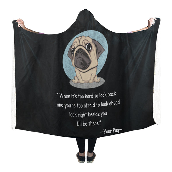 Your Pug Hooded Blanket 80x53 Inch