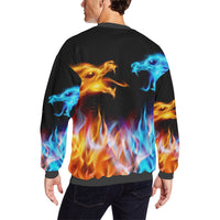 Men's All Over Print Fleece Crewneck Sweatshirt