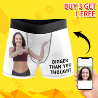 Custom Face Bigger Than You Thought Men's All-Over Print Boxer Briefs