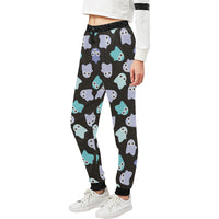 Casual Baggy Slacks Pants for Women Running Gym Happy Ghosts - Perinterest