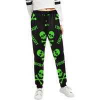 Casual Baggy Slacks Pants for Women Running Gym Skulls And Toxic Signs - Perinterest