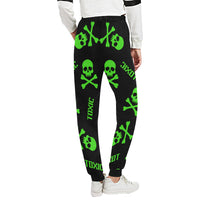 Casual Baggy Slacks Pants for Women Running Gym Skulls And Toxic Signs - Perinterest