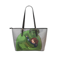 Cartoon Monster And Widow Leather Tote Bags For Women