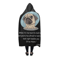 Your Pug Hooded Blanket 80x53 Inch