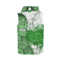 All Over Print Sleeveless Zip Up Hoodie for Men