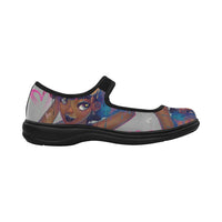 Hippie African Girl Mila Satin Women Mary Jane Shoes