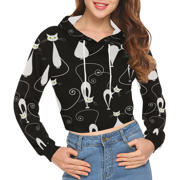 Women's All Over Print Cropped Hoodie