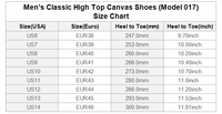 Zebra Men's High Top Canvas Shoes