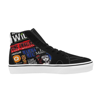 Broadway Musical Collage Women's High Top Skateboarding Shoes