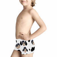 Custom Face Milk Cow Kid's All Over Print Boxer Briefs